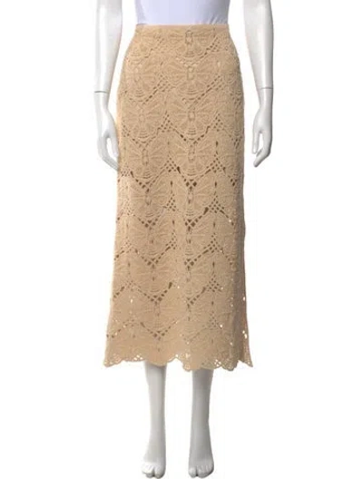 Pre-owned By Malene Birger Patterned Long Skirt W/ Tags In Neutrals