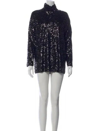 Pre-owned By Malene Birger Patterned Mini Dress In Black
