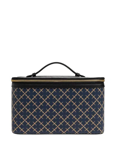 By Malene Birger Patterned Vanity Bag In Blue
