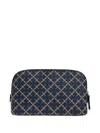 By Malene Birger Patterned Zip-closure Make Up Bag In Blue