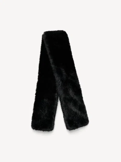 By Malene Birger Pella Faux Fur Scarf In Black