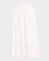 By Malene Birger Pheobes Lace-trim Organic Cotton Midi Skirt In Soft White