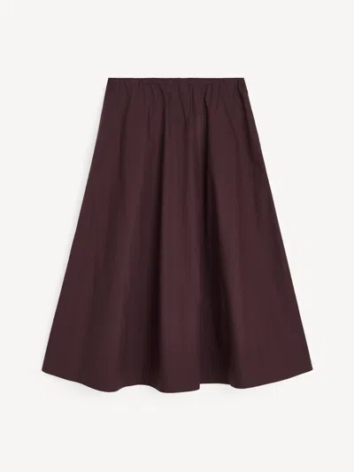 By Malene Birger Pheobes Organic Cotton Skirt In Burgundy