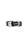 By Malene Birger Zoira Silver-tone Buckle Belt In Black