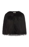 By Malene Birger Pinla Fringed Cape In Black