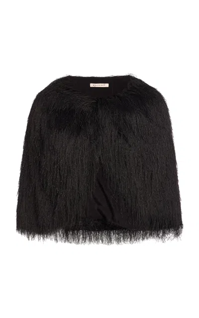 By Malene Birger Pinla Fringed Cape In Black