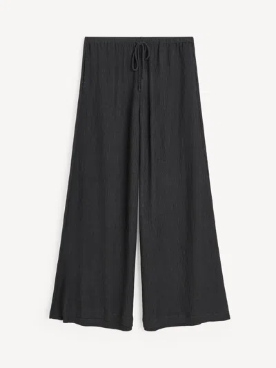 By Malene Birger Pisca Weave Wide-leg Trousers In Black