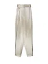 By Malene Birger High Waist Wide Leg Trousers With Satin Finish
