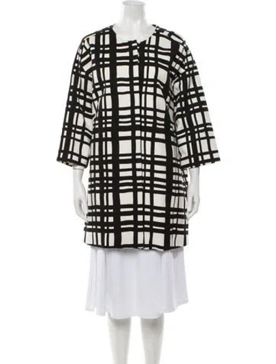 Pre-owned By Malene Birger Plaid Print Coat W/ Tags In Multicolor
