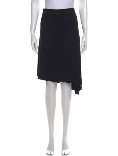 Pre-owned By Malene Birger Pleated Accents Midi Length Skirt In Black