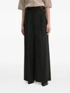By Malene Birger Pleated Belted Pants In Black
