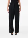 By Malene Birger Pleated Trousers With Pockets And Loops In Black