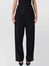 By Malene Birger Pleated Trousers With Pockets And Loops In Black