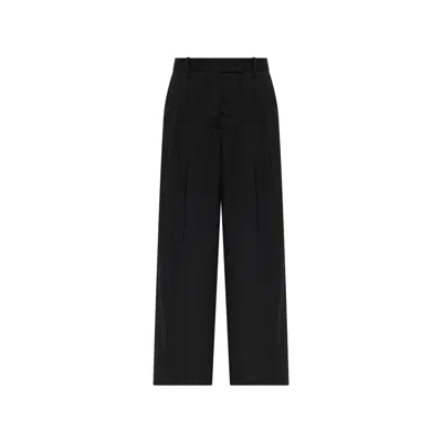 By Malene Birger Pleated Wide-leg Trousers In Black