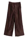 By Malene Birger Plissé-pleated Trousers In Brown
