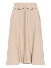 By Malene Birger Pocketed Skirt In Neutrals