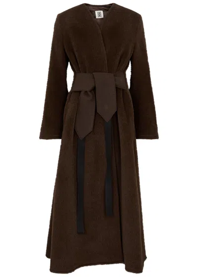By Malene Birger Ponzana Alpaca-blend Wrap Coat In Brown