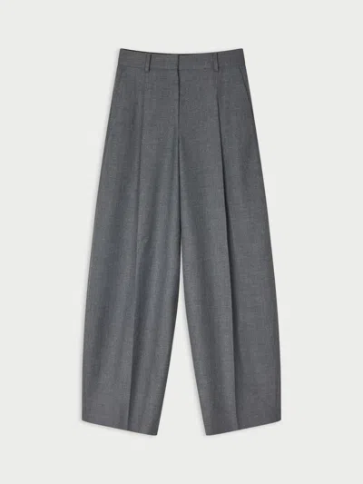 By Malene Birger Povilanna Barrel-leg Trousers In Dark Grey Melange
