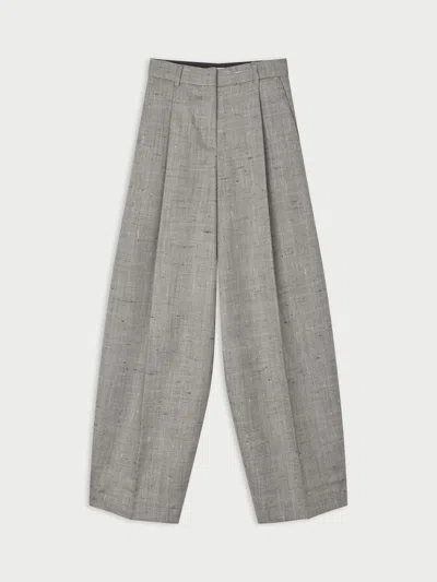 By Malene Birger Povilanna Wool Trousers In Grey Melange