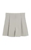 By Malene Birger Poville Crepe Suiting Shorts In Light Grey