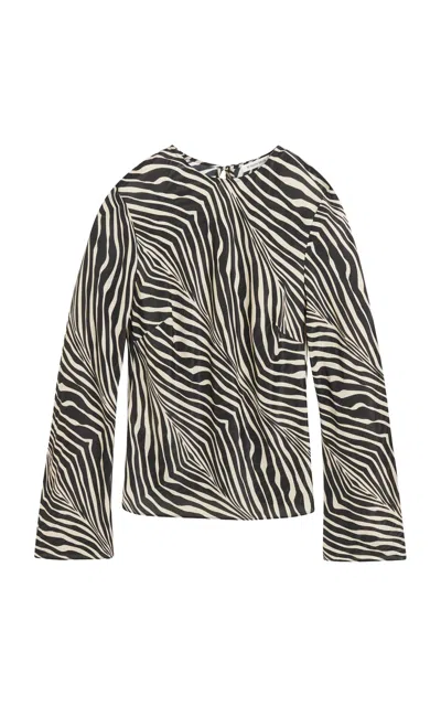 By Malene Birger Pricilla Animal-printed Silk-blend Top