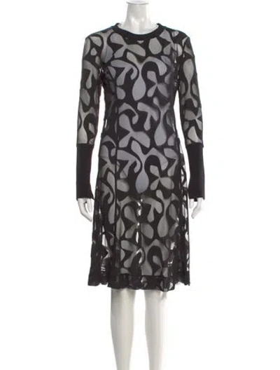 Pre-owned By Malene Birger Printed Knee-length Dress In Black