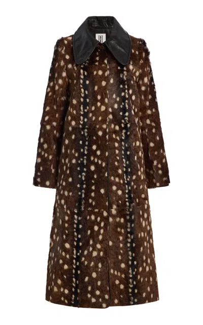 By Malene Birger Printed Leather Deborah Coat In Brown