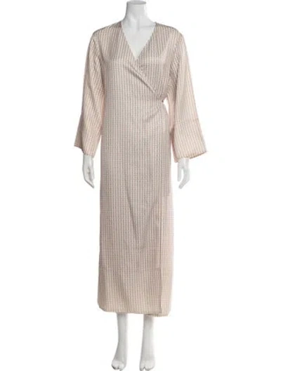 Pre-owned By Malene Birger Printed Long Dress In Neutrals