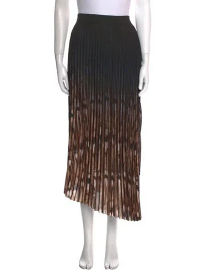 Pre-owned By Malene Birger Printed Midi Length Skirt In Brown