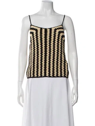 Pre-owned By Malene Birger Printed Scoop Neck Sweater In Multi