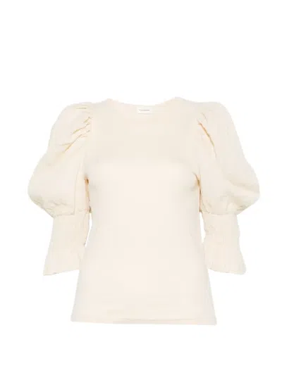 By Malene Birger Puff-sleeve T-shirt In White