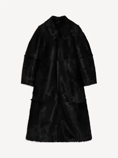 By Malene Birger Rafaia Shearling Calf Coat In Black