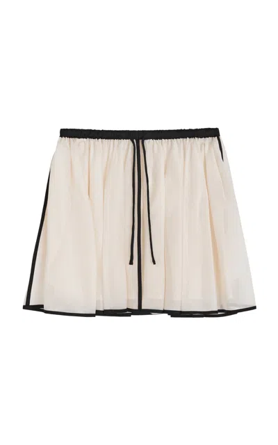 By Malene Birger Rapheo Cotton-silk Mini Skort In White
