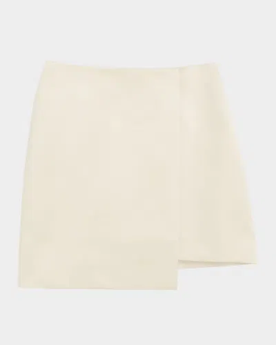 By Malene Birger Raye Asymmetric A-line Mini Skirt In Oyster Gray