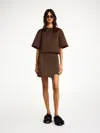 By Malene Birger Raye Mini Skirt In Dark Mahogany