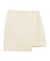 By Malene Birger Off-white Esmaa Leather Miniskirt In White