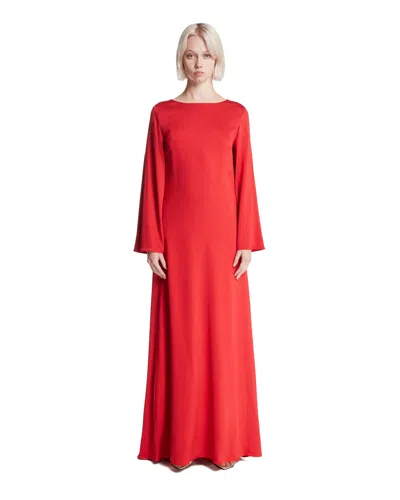 By Malene Birger Red Solid Long Dress