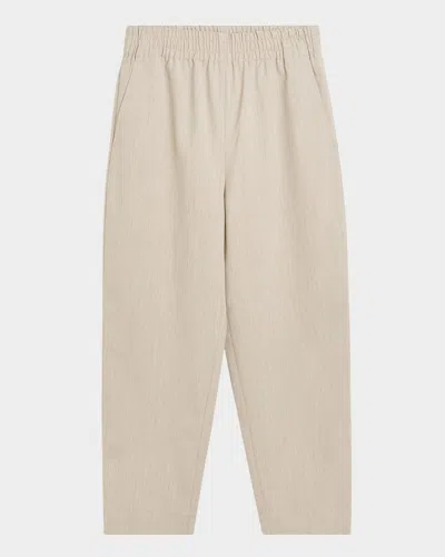 By Malene Birger Remi Cropped Straight-leg Trousers In Beige Melange