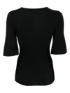 By Malene Birger Scoop-neck Ribbed-knit T-shirt