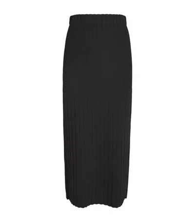 By Malene Birger Ribbed Fiemme Midi Skirt In Brown