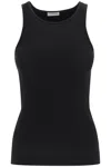 By Malene Birger Ribbed Organic Cotton Tank Top In Black