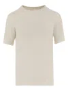 By Malene Birger Lyocell Blend T-shirt With Logo In Multi