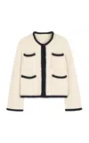 By Malene Birger Rikko Contrast Cotton-blend Cardigan In White