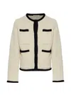 By Malene Birger Rikko Contrast Cotton-blend Cardigan In White