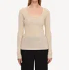 By Malene Birger Rinah Fine-ribbed Long-sleeve Top In Brown