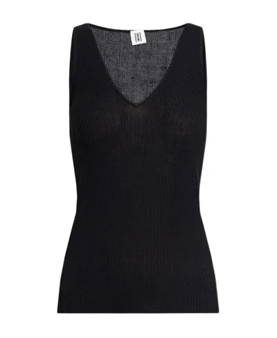 By Malene Birger Rory Ribbed-knit Tank Top In Black