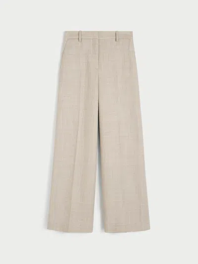 By Malene Birger Rosabella Wool Trousers In Grey Brown Melange