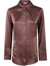 By Malene Birger Rosiannas Wide-collar Shirt In Brown