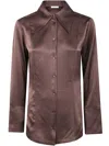 By Malene Birger Rosiannas Wide-collar Shirt In Brown