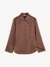 By Malene Birger Rosiannas Satin Shirt In Brown